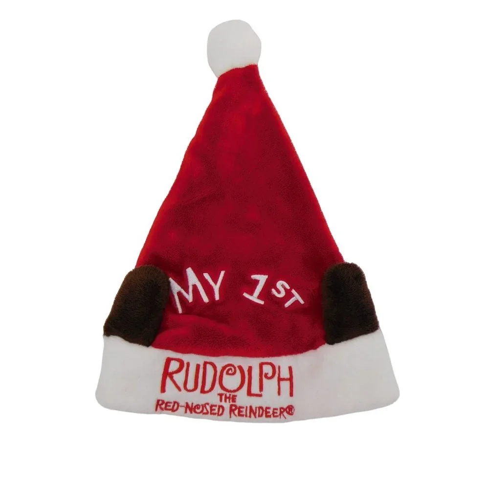 Santa Hat & Bib My 1st Christmas Rudolph The Red Nosed Reindeer DanDee